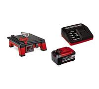Einhell Cortador de azulejos con batería TE-TC 18/115 Li-Solo Power X-Change (iones de Li, 18V, máx. 3800 rpm, in isco de corte de 115 mm)+ Starter Kit 5,2Ah