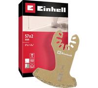 Einhell - Cuchillo segmentado de carburo original de 57 mm (forma segmentada, revestimiento de carburo, función de cambio rápido de espalda abierta, adecuada para multiherramientas)