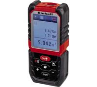 Einhell Distanciómetro láser TE-LD 60 (rango de medición 0,05-60 m, medición de distancias, áreas y volúmenes con sumas y restas, documentación vía app, seguridad, Pitágoras, función de replanteo)