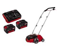 Einhell Escarificador/aireador a batería - GC-SC 36/31 Li PXC, Combinada 3 en 1, motor de bobinado en serie, unidad de corte con rodamiento de bolas, incluye 2 baterías de 3,0Ah y cargador doble