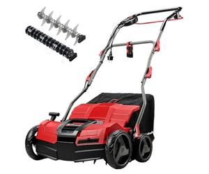 Einhell Expert GE-SA 1640 - Escarificadora eléctrica (1600 W, Ancho 40 cm, hasta 12 mm de Profundidad de Trabajo, Mango, Recipiente de 48 L, con Rodillo aireador)