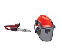 Einhell GE-EC 2240 -Motosierra eléctrica (2200W, longitud de corte: 37.5cm, velocidad de coste: 15m/s, 7800rpm, espada y cadena de calidad OREGON) + Casco protector talla unica