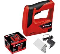 Einhell Grapadora a batería TC-CT 3,6 Li (3,6V, 1,3Ah, 30 disparos/min, ergonómico. Empuñadura suave, nariz de seguridad, entrega con caja metálica, cargador y 1000 grapas)