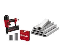 Einhell Grapadora de aire comprimido TC-PN 50 (8.3 bar, pistola de clavos, nariz de seguridad, incl 1500grapas y 2000 clavos, botella de aceite, boquilla, maletín de transporte) + 800 grapas de 16 mm