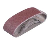 Einhell Juego de 6 bandas de lijado ~ Accesorios de lijadora de correa adecuados para lijadora inalámbrica TP-BS 18/457 Li BL ~ Tamaño de grano: 2X P60, 2X P80, 2X P120