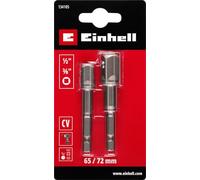 Einhell - Juego de adaptadores (2 unidades, 65/72 mm, 3/8" / 1/2" (cromo vanadio, alta resistencia al desgaste, vástago E 6.3)