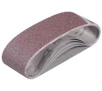 Einhell - Juego de bandas de lija (75 x 533 mm, accesorios para lijadora, 5 bandas de lijado, 75 x 533 mm, 2 P40, 2 P80, 1 P120)
