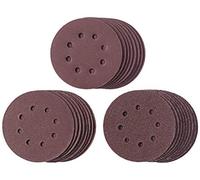 Einhell - Juego de papel de lija (25 piezas, accesorios para lijadora orbital, diámetro de 125 mm, 25 discos abrasivos, 9 discos de lijado P60, 8 P120, 8 P180, apto para lijadora orbital Einhell)