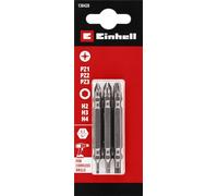 Einhell - Juego de puntas dobles (3 piezas, 65 mm, PZ/H (cromo vanadio, vástago E 6.3)