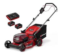 Einhell Kit de cortacésped con batería GC-CM 36/46 S Li BL | PXC | 36 V | corte 46 cm | máx. 500 m² | Brushless | accionamiento de rueda | cesto 50 l | 2x 4,0 Ah y cargador doble