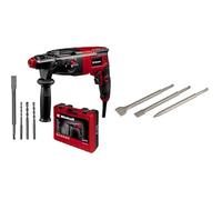 Einhell Kit de taladro percutor TC-RH 620 4F (620 W, impacto neumático, resistencia al impacto de 2,2 J, taladrado con percusión, cincelado con y sin fijación, SDS-Plus, ) + Set de cinceles SDS