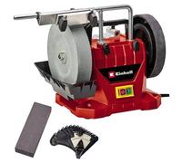 Einhell Lijadora en húmedo TC-WG 200 | 125 W | Disco de lijado Ø 200 mm | Disco de pulido de cuero | Depósito de agua inoxidable | Escuadra | Dispositivo universal