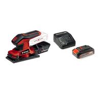 Einhell Lijadora orbital a batería - TC-OS 18/187 Li Power X-Change, superficie Lijado 187x97 mm, círculo oscilante 2 mm, micro-velcro, incluye 1 papel Lija y 1 batería de 2.5Ah, cargador individual