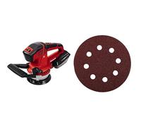 Einhell Lijadora orbital aleatoria - TE-RS 40 E. 400W, oscilación 12.000-24.000 1 /min, disco de 125 mm, aspiración activa de polvo, caja de filtro, maletín de transporte + pack de 20 discos lijadores