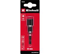 Einhell - Llave de vaso hexagonal magnética de impacto con vástago de 1/4" E 6.3, 12 mm (cromo vanadio, zona de torsión, imán permanente, anillo de color rojo)
