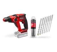 Einhell Martillo perforador con batería TE-HD 18/12 Li - Solo Power X-Change (iones de litio, 18 V, al adaptador de brocas en el envío, 1.3 Joule, SDS +, 12 mm en hormigón)+ Juego de 7 brocas