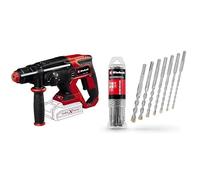 Einhell Martillo perforador con batería TE-HD 18/20 Li-Solo Power X-Change (18 V, 1,8 J, potencia de perforación en hormigón: 20 mm, 4750 r.p.m. máx. de velocidad de impacto) + Juego de 7 brocas