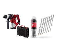 Einhell Martillo perforador con cable - TC-RH 1600. 240 V, 1600 W, 4 J, taladrado de impacto/cincelado neumático, portaherramientas SDS-plus. Incluye maletín + Juego de 7 brocas