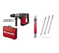 Einhell Martillo perforador con cable -TE-RH 40 3F. 1050 W, 10 J, taladrado de impacto - cincelado, mecanismo de impacto neumático, bloqueo de funcionamiento continuo, E-Box + Juego de 3 punteros SDS