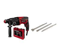 Einhell Martillo perforador TC-RH 800 4F(800 W, 2,6 julios, taladrar con percutor+ cincelar con/sin fijación, mecanismo de impacto neumático, SDS-Plus,funcionamiento continuo) + Set de cinceles SDS