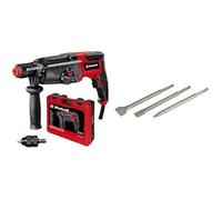Einhell Martillo perforador TE-RH 950 5F (950W, engranaje de 2 marchas, intensidad de impacto 3J, recepción SDS Plus, potencia de perforación hormigón 28mm, ) + Set de cinceles SDS
