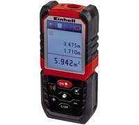 Einhell Distanciómetro láser TE-LD 60 (rango de medición 0,05-60 m, medición de distancias, áreas y volúmenes con sumas y restas, documentación vía app, seguridad, Pitágoras, función de replanteo)