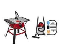 Einhell Mesa de corte TC-TS 2025/2 U (máx. 2.000 W, ajuste de la altura/ inclinación de la hoja de sierra de precisión, tope-guía paralelo, tope-guía angular +/- 60°)+Aspiradora TC-VC 1815 S