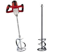 Einhell Mezclador de pintura y mortero de cable - TC-MX 1400-2 E - 1400 W, 0-780 1/min, montaje de herramienta de agitación M14, electrónica de velocidad, incl. 2 herramientas de agitación
