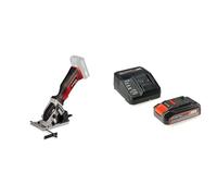 Einhell Minisierra circular manual a batería - TE-CS 18/89 Li Power X-Change 18 V, Iones de Li tio, Ø89 x Ø10 mm hoja, incluye hoja de sierra de metal, 1 batería de 2.5Ah y cargador individual