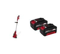 Einhell Motoazada con batería, 18 V, Iones de Li, regulación de Velocidad & Paquete Doble de baterías de Iones de Litio Power X-Change de 18 V y 4,0 Ah