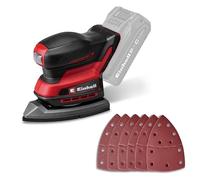 Einhell lijadora múltiple con batería TE-OS 18/150-2 Li Power X-Change (18V, 24.000 rpm, círculo oscilante 2 mm, colector de polvo, adaptador de aspiración, incl. 6 papeles de lija, sin batería)