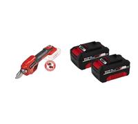 Einhell Original Cortarramas con batería GE-LS 18 Li-Solo Power X-Change & Paquete doble de baterías de iones de litio Power X-Change de 18 V y 4,0 Ah, 2 baterías