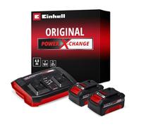 Einhell Original Starter Kit 2X 4 Ah batería y Twincharger (Iones de Litio, 18 V, Adecuado para Todos los aparatos Power X-Change)