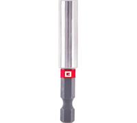 Einhell - Portapuntas magnético original con vástago de 1/4" E 6.3, 60 mm (cromo vanadio, casquillo de acero, imán permanente, anillo de color rojo)