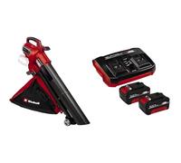 Einhell Profesional Aspirador de Hojas con batería VENTURRO 36/240 Power X-Change (36V, Potencia de aspiración 740m³/h, Bolsa colectora 45l, func. de soplado hasta 240km/h,) + Twinpack 4 Ah