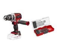 Einhell Profesional Taladro percutor con batería TP-CD 18/60 Li-i BL-Solo Power X-Change (18V, motor sin escobillas, 60 Nm, nº de impactos 32.000 rpm, sin batería)+ E-Case S Brocas 10P