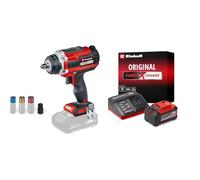 Einhell Professional Atornillador de impacto con batería IMPAXXO 18/400 Power X-Change (iones de Li, 18V, 400 Nm, engranaje de 3 marchas, motor sin escobillas)+ Starter Kit5,2Ah