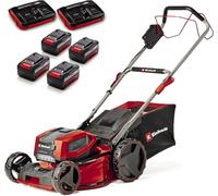 Einhell Professional Cortacésped con batería GP-CM 36/47 S Li BL Power X-Change (36 V, 47 cm de Ancho de Corte, hasta 700 m², sin escobillas, Cesta 65 L, Incl. 4x4,0Ah baterías, 2X Twincharger)