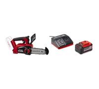Einhell Professional Motosierra a una mano con batería FORTEXXA 18/20 TH PXC (Li-Ion, 18 V, motor sin escobillas, espada y cadena de calidad OREGON de 20 cm, máx. 3800 rpm,)+ Starter Kit 5,2Ah
