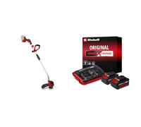 Einhell Professional Recortadora de césped con batería GP-CT 36/35 Li BL-Solo Power X-Change (36 V, Bobina de Hilo con Avance automático, sin escobillas, Flowerguard,) + Twinpack 4 Ah
