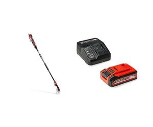 Einhell Professional Tijeras de podar con batería GP-LS 18/28 Li T BL-Solo Power X-Change 18 V, Mango telescópico para Trabajos a 3,8 m + Original Einhell 4Ah Plus Power X-Change Starter Kit 18V