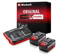 Einhell Pxc-Starter-Kit, Rojo, Negro, 2 x 3,0 Ah Akku / Twincharger / 900 Watt