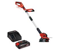 Einhell Recortadora de césped con batería GE-CT 18/28 Li-Solo Power X-Change (iones de litio, 18 V, 28 cm de anchura de corte, hilo, cabezal motor giratorio e inclinable, con bateria 2.5 Ah y cargador