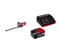 Einhell Recortasetos con batería GC-CH 18/50 Li-Solo Power X-Change (Iones de Litio, 18V, Engranaje metálico, Cubierta de Cuchilla de Aluminio, In arcaj,)+ Starter Kit 5,2Ah