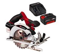Einhell Sierra circular a batería - TE-CS 18/165-1 Li Power X-Change 18 V, 4.200 min-1, gran estribo de agarre, incluye hoja de sierra de metal duro, incluye 1 batería de 4.0Ah y cargador individual