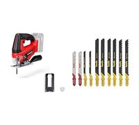 Einhell Sierra de calar a batería - TC-JS 18 Li - Solo Power X-Change.18V, No incluye cargador ni bater Set de 10 hojas sierra de calar