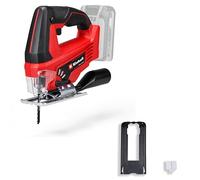 Einhell Sierra de calar TC-JS 18 Li – Corte madera 7 cm, acero 8 mm, bisel 45°, adaptador aspiración