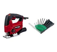Einhell Sierra de Calar Electronica TC JS 80/1, Potencia 550 W, Color Rojo + Juego de 10 hojas de calar