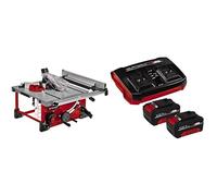 Einhell Sierra de mesa circular a batería - TE-TS 36/210 Li Power X-Change 36 V, Iones de Li tio, Ø210 x Ø30 mm hoja, ampLi ación de mesa, incluye tope angular, 2 baterías de 4,0Ah y cargador doble