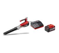 Einhell Soplador de Hojas con batería GP-LB 18/200 Li E-Solo Power X-Change (Iones de Li, 18V, Motor sin escobillas, regulación de Velocidad, tecn. de Ventilador axial,)+ Starter Kit5,2Ah